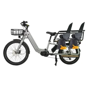 24 Inch 15Ah 36V250W Long Tail Dual Battery Cargo Bike Electric Delivery Bike