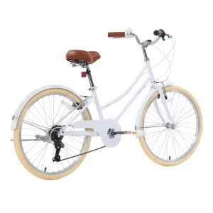 24 Inch Beach Cruiser Bike for Women 6 Speed Ladies Bike Perfect for City Commuting’s Bicycle Ideal for Women and Adults