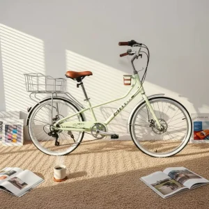 24″ Retro Beach Cruiser Bike Shimano 7-Speed for Women & Daily Commute