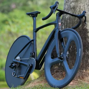 24 Speed Disc Road Bike TT X48 Bicycle With 3 Spoke Front Closed Rear Wheel Complete Bike Wireless Shifter Groupset