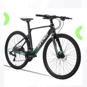 24 Speed Gravel Bike 700C Lightweight Aluminum Road Bicycle with Carbon Fork Hydraulic Disc Brake Off Road Cycling
