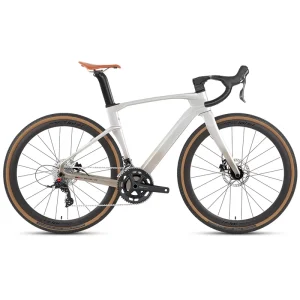 24 Speed Gravel Road Bike Carbon Fiber Hard Frame Aluminum Alloy Wheels Front Rear Disc Brakes 160kg Load Capacity