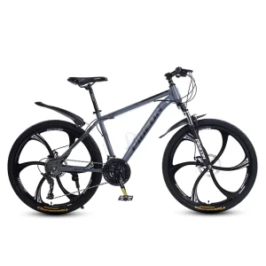 24inch Men’s Variable Speed Mountain Bike Outdoor Sports Road Bike with Disc Brake & Steel Fork for Off-Road Cycling