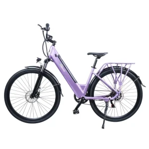 250W 25km/h Electric City Bike for Ladies EN15194 EU Standard Step-Thru Commuter E-Bike with Integrated Battery