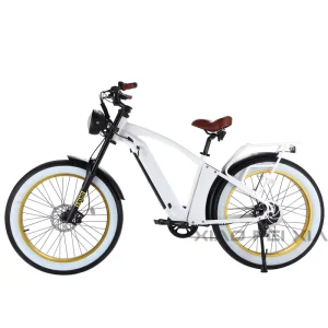 Beach Cruiser Wide-Tire Electric Bicycle, 250W Adult Electric City Bike