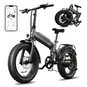 250W 36V Foldable Electric Bike 20 Inch with 10.4Ah Battery Lightweight Folding E Bike for Commuting City Adults