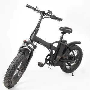 250W Electric Folding Mountain Bike 7 Speed Wide Tire APP Variable Speed Power for Snowmobile Riding Aluminum Alloy