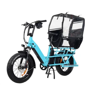 250w 500w 750w Electric Cargo Bikes Dual Batteries 10Ah+10Ah Long Range Electric Cargo Bike