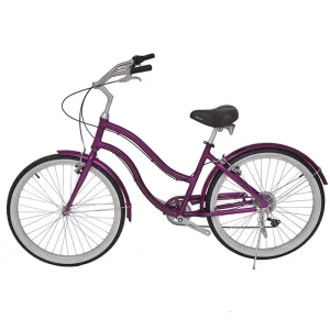 Women’s/Men’s Foot-Brake Beach Bicycle, 26-Inch Freewheel Brake Beach Bike
