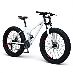 26-Inch 21-Speed Hybrid Fat-Tire Bicycle with Aluminum Rims and Comfortable Saddle for Women and Men