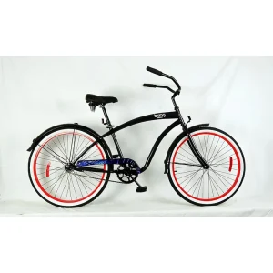 26-Inch Cruiser Handlebar, 22*680 mm Freestyle Comfort Bicycle, Beach Cruiser Bike with Steel Frame