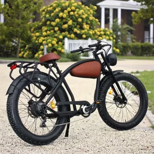 26-Inch Cruiser Electric City Bike 250W-1000W Vintage Fat-Tire Electric Bicycle