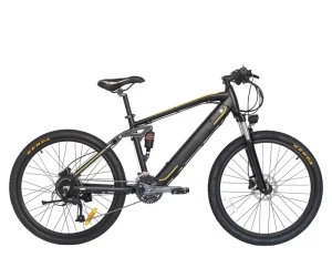 Adult Electric Hybrid Mountain Bike, 26-Inch/27.5-Inch, Full Suspension, Integrated Battery, 48 V, 250/350 W Motor, Aluminum Frame