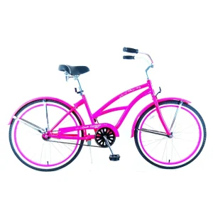 Men’s Beach Cruiser Bicycle, 26-Inch, Single-Speed Steel Frame, Brake Cable, Suspension Fork