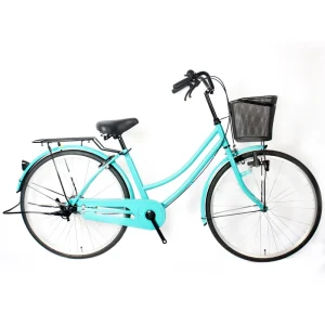 Women’s Classic 26-Inch Carbon Steel Full-Suspension Frame City Cruiser Bicycle with Single-Speed Gearing