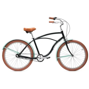 26-Inch Beach Cruiser Bike with Belt Drive, Men’s City Bike, Magnesium-Aluminum Alloy Beach Cruiser Bicycle