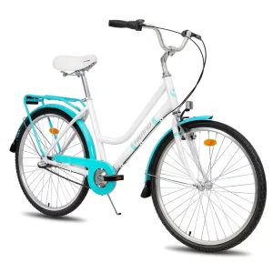 Women’s Cruiser Bicycle, 26-Inch Steel Single-Speed with Suspension Fork, Classic Vintage Adult Beach Bike