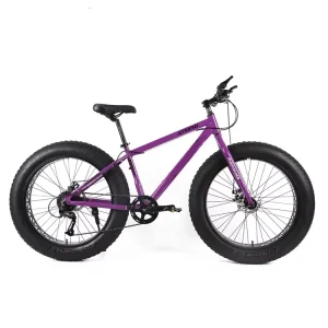 26*4.0 Full Suspension MTB Downhill Fat Tire Mountain Bike Dual Shoulder Front Fork Disc Brake Steel Material Wheel