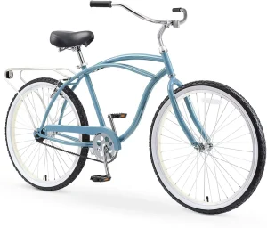 Adult Single-Speed 26-Inch Steel Beach Bicycle for Men and Women, City Bicycle for Rental Use