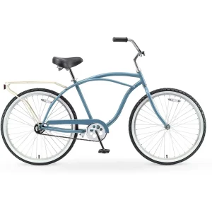 Single-Speed Beach Cruiser Bicycle with Coaster Brakes, Steel Frame, 26-Inch Men’s Vintage City Bike