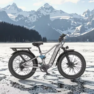 26-inch Aluminum-Frame Bafang Hybrid Electric Mountain Bike, 48V 500W, Rear-Mounted 7-Speed, 15Ah Lithium Dual Battery