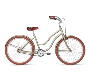 Women’s Single-Speed 26-Inch Magnesium-Aluminum Alloy City Bicycle, Beach Cruiser Vintage Rental Bike with Belt Drive