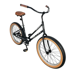 Single-Speed Pedal-Brake Beach Bicycle, 26-Inch Alloy-Frame Cruiser, Retro Beach City Bike