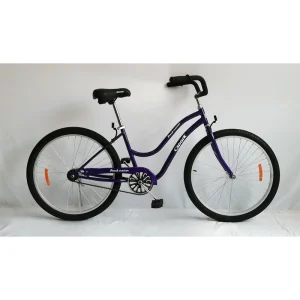 Single-Speed Adult 26-Inch White Aluminum-Frame Beach Cruiser Bicycle