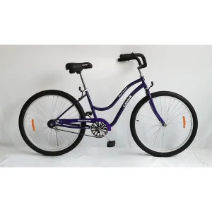 26-Inch Single-Speed White Beach Cruiser Bicycle with Coaster Brake for Beach and Seaside Travel