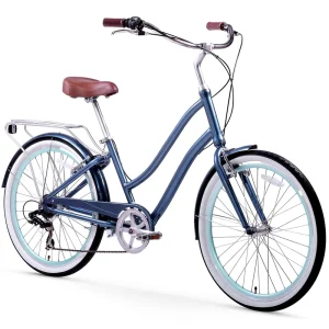 Bicycle Factory 26-Inch Lowrider 6-Speed Beach Cruiser Bicycle, Women’s Beach Cruiser Bike