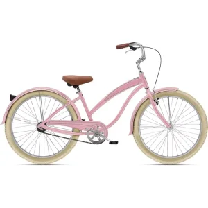 26-Inch Adult City Bicycle, Pink and Blue Beach Cruiser Bike for Women, Lowrider Bicycle