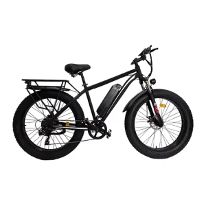 Electric Mountain Off-Road Fat-Tire Bicycle, 26-Inch Wide Tires, Long-Range Hybrid Electric City Bike
