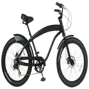 26-Inch Beach Cruiser Bicycle, Alloy Frame, 7-Speed, 3 Internal Speeds