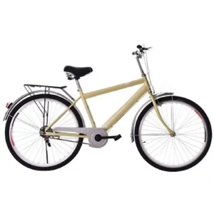 Single-Speed 26-Inch Wheel City Bicycle with Steel Fork, Aluminum Alloy Rims, Steel Frame System, Adult Bicycle