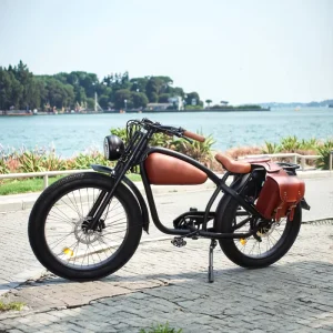 26-Inch Cruiser Electric Bicycle, Fat-Tire Retro Electric Road Bike for Adults, Chopper Style