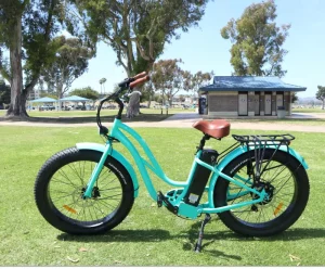 Beach Electric Bicycle, Fat-Tire 26-Inch Cruiser Lithium-Battery E-Bike, 48V 500W, LED Light