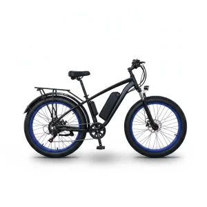 26″ Fat Tire Electric Mountain Bike 500W 48V All Terrain E Bike for Adults 7 Speed Hydraulic Disc Brake