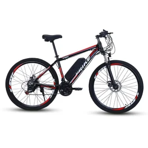 26-Inch 36V 250W Electric Hybrid Bike 21 Speed Fat Tire Rear Hub Motor Folding Lithium Battery Adults Aluminium Alloy