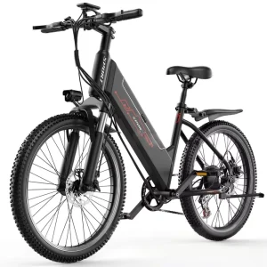 26 Inch 48V Lithium Battery Aluminum Alloy Mountain Electric Bicycle Rear Hub Brushless Motor Disc Brake Men’s Women’s Leisure
