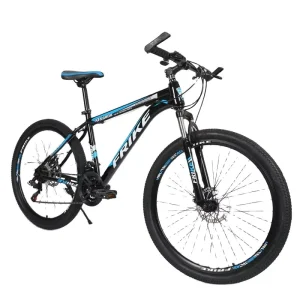 26 Inch Adult Men’s All Mountain Dual Disc Brakes Shock Absorber Carbon Steel Frame 21 Speed Comfort Mountain Bike