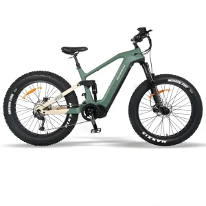 26 Inch Carbon Fiber Frame Electric Bike Central 48V 750W Brushless 9 Speed 15AH Lithium Battery Hydraulic Disc Brake LCD