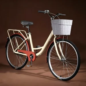 26 Inch Custom Adult City Bike Carbon Steel Frame Dependable Rear Brake Daily Commuter Bicycle