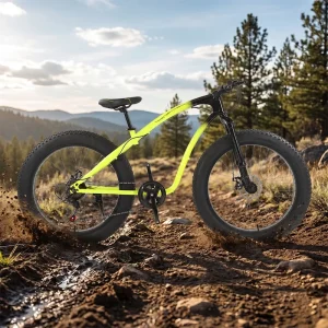 26 Inch Fat Tire Mountain Bike High Carbon Steel Frame Mechanical Disc Brake 150kg Load Customizable Color