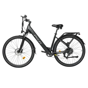 26 Inch Hybrid Electric Bicycle 250W 36V Shimano 7 Speed City Ebike with Suspension and Rack