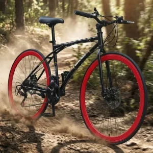 26 Inch Men’s Mountain Bike High Carbon Steel Dual Disc Brake 24 Speed Comfortable Front Suspension Bicycle From China