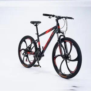26-Inch Mountain Bike with Steel Frame 21-Speed Bicycle Disc Brake System for Men’s Riding
