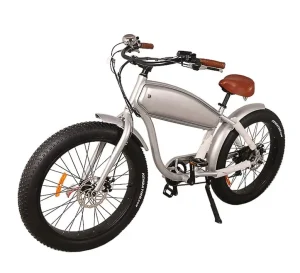 26-Inch Retro Electric Bike for Adults Fat Tire Beach Cruiser 7-Speed 48V 500W 750W 1000W Motor Disc Brake for City Riding