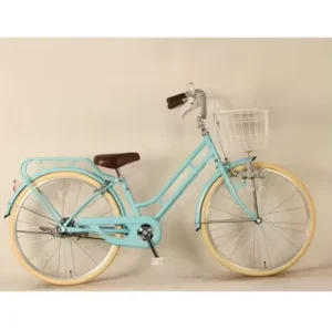 26 Inch Single Speed Steel Frame City Bicycle Urban Bike with Comfortable Ride Aluminum Alloy Rims 150kg Load Capacity