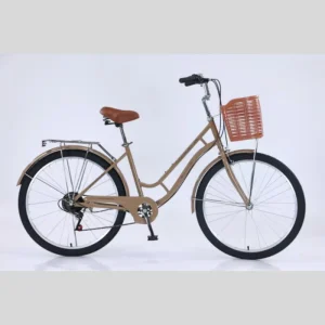 26 Inch Women City Bike Carbon Steel Frame 7 Speed Lady Bicycle for Commuting Urban Riding