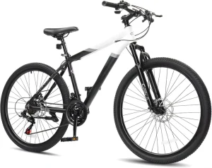 26 Mountain Bike 21 Speed Men’s Mountain Bike with Lightweight Aluminum Frame Powerful Dual Disc Brake 21 Speed
